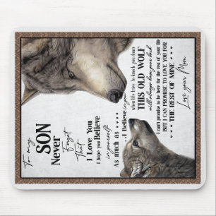 Auf mein Sohn Geschenk, Mama und Sohn, Liebe Brief Mousepad