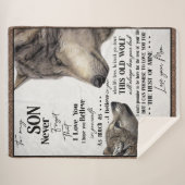 Auf mein Sohn Geschenk, Mama und Sohn, Liebe Brief Sherpadecke (Vorderseite (Horizontal))