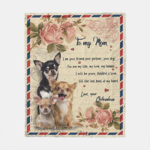 Auf mein Tante-Hund-Blume-Geschenk, Tante-Geburtst Fleecedecke