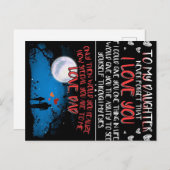 Auf mein Tochtergeschenk | Bestes Familiengeschenk Ankündigungspostkarte (Vorne/Hinten)