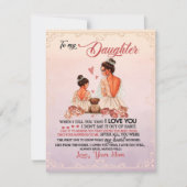 Auf mein Tochtergeschenk, meine Tochter und Mama, Einladung (Vorderseite)