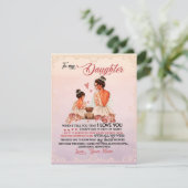 Auf mein Tochtergeschenk, meine Tochter und Mama, Einladung (Stehend Vorderseite)