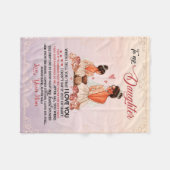 Auf mein Tochtergeschenk, meine Tochter und Mama, Fleecedecke (Vorderseite (Horizontal))