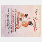 Auf mein Tochtergeschenk, meine Tochter und Mama, Fleecedecke (Vorderseite (Horizontal))