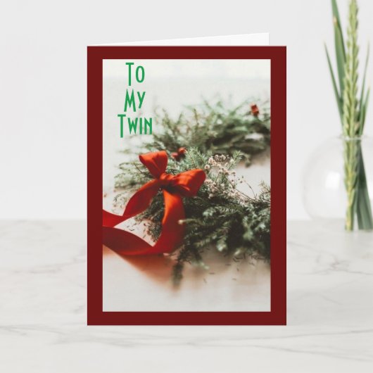 **AUF MEIN ZWEIFACHWEITER BEI CHRISTMAS** FEIERTAGSKARTE (Vorderseite)