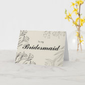 auf meine Bridesmaid-Karte Karte (Gelbe Blume)