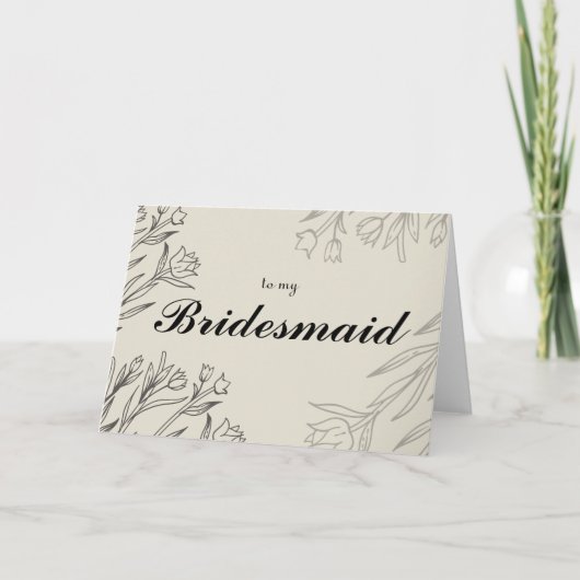 auf meine Bridesmaid-Karte Karte (Vorderseite)