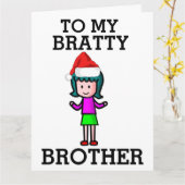 AUF MEINE BRÜTTY BROTHER CHRISTMAS CARD KARTE (Gelbe Blume)