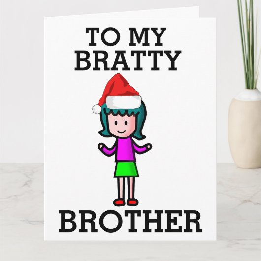 AUF MEINE BRÜTTY BROTHER CHRISTMAS CARD KARTE (Vorderseite)