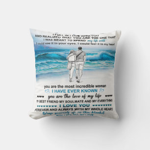 Auf meine Ehefrau Beach Geschenk, Ehefrau Geburtst Kissen