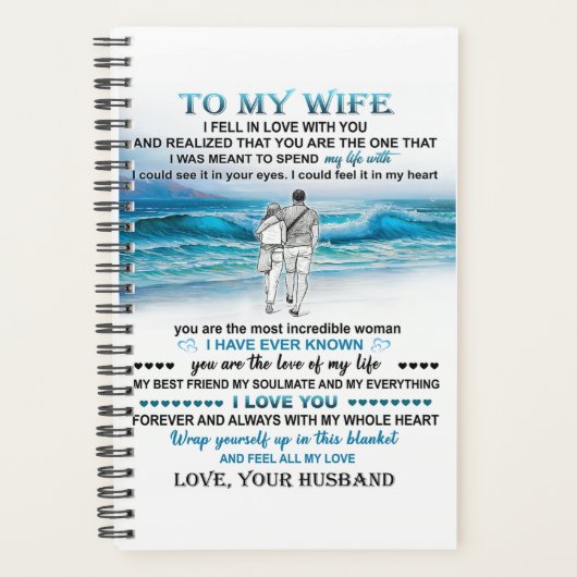 Auf meine Ehefrau Beach Geschenk, Ehefrau Geburtst Planer (Vorderseite)