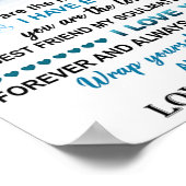 Auf meine Ehefrau Beach Geschenk, Ehefrau Geburtst Poster (Ecke)