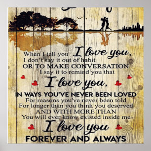 Auf meine Ehefrau Geschenk   Brief an meinen Mann  Poster