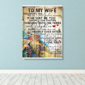 Auf meine Ehefrau Geschenk | Holiday Funny Gift Leinwanddruck (Insitu (Holzboden))