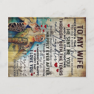Auf meine Ehefrau Geschenk Holiday Funny Gift Postkarte