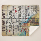 Auf meine Ehefrau Geschenk | Holiday Funny Gift Sherpadecke (Vorderseite (Horizontal))