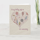 Auf meine Ehefrau-Jubiläumskarte Karte (Vorderseite)