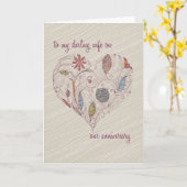 Auf meine Ehefrau-Jubiläumskarte Karte (Gelbe Blume)