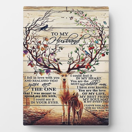 Auf meine Handschrift-Dekoration | Geschenk für Eh Fotoplatte (Vorderseite)