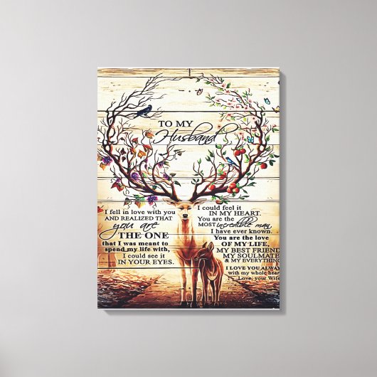 Auf meine Handschrift-Dekoration | Geschenk für Eh Leinwanddruck (Vorderseite)