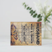 Auf meine Husband-Dekoration | Jubiläumsveranstalt Ankündigungspostkarte (Stehend Vorderseite)