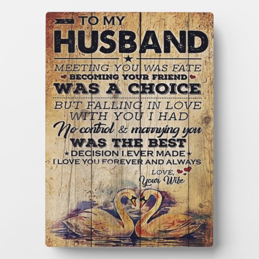 Auf meine Husband-Dekoration | Jubiläumsveranstalt Fotoplatte (Vorderseite)