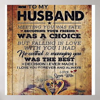 Auf meine Husband-Dekoration | Jubiläumsveranstalt Poster