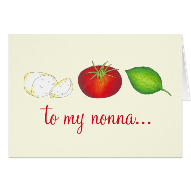 Auf meine Nonna Italienisch Mozzarella Tomato Basi (Vorderseite (Horizontal))
