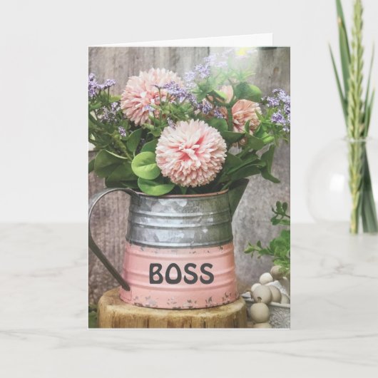 AUF MEINE PHANTASTISCHE **BOSS** GEBURTSTAGSKARTE KARTE (Vorderseite)