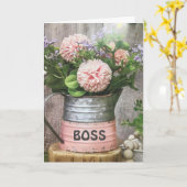 AUF MEINE PHANTASTISCHE **BOSS** GEBURTSTAGSKARTE KARTE (Gelbe Blume)