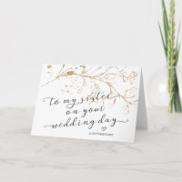 Auf meine Schwester Braut Hochzeitstag Geschenk El