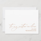 "Auf meine Schwiegermutter am Hochzeitstag"-Karte (Vorderseite)