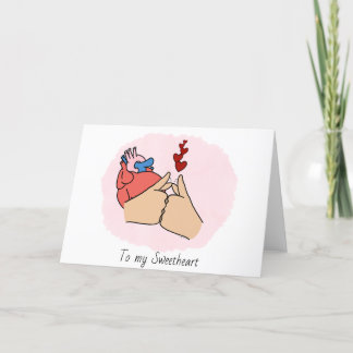 Auf meine Sweetheart ASL Valentine's Card Feiertagskarte