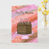 auf meine Tante | Happy Birthday Karte (Gelbe Blume)