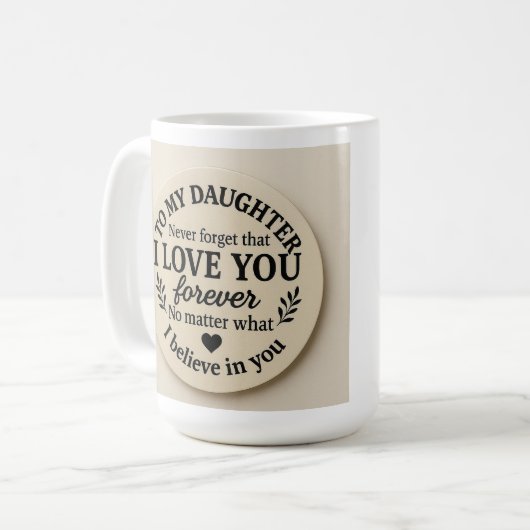 Auf meine Tochter eWatch Kaffeetasse (Vorderseite Links)