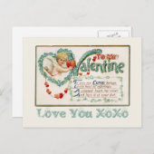 Auf meine Valentine Cupid Postkarte (Vorne/Hinten)