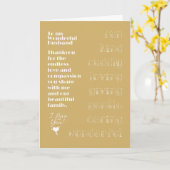 Auf meine wunderbare Ehemannskarte Karte (Gelbe Blume)