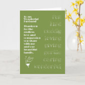 Auf meine wunderbare Ehemannskarte Karte (Gelbe Blume)