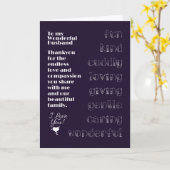 Auf meine wunderbare Ehemannskarte Karte (Gelbe Blume)