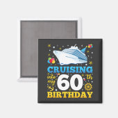 Auf meinem 60 Geburtstagsparty Square Magnet (Vorderseite/Rückseite)