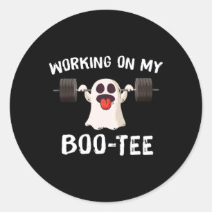 Auf meinem Boo-T-Shirt Halloween Tote Lift Ghost G Runder Aufkleber