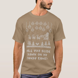Auf meinem Candy Cane Weihnachts-Joke Xmas Pu T-Shirt