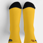 Auf meinem Computer Lustiges Orange Katze Meme Socken (Oben)