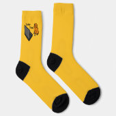Auf meinem Computer Lustiges Orange Katze Meme Socken (Rechts)