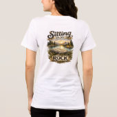 Auf meinem Felsen sitzend Tri-Blend Shirt (Rückseite)
