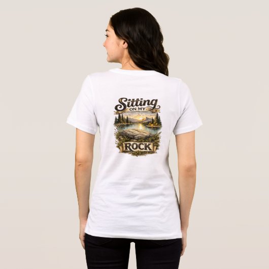 Auf meinem Felsen sitzend Tri-Blend Shirt (Rückseite voll)