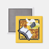 Auf meinem Herzen geschriebenes Gesetz Gottes - Ma Magnet (Vorderseite/Rückseite)