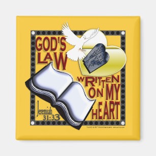Auf meinem Herzen geschriebenes Gesetz Gottes - Ma Magnet