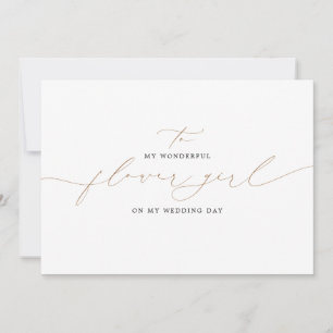 Auf meinem Hochzeitstag Elegant an mein Blumenmädc