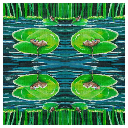 Auf meinem Lily Pad schweben Stoff (Muster)